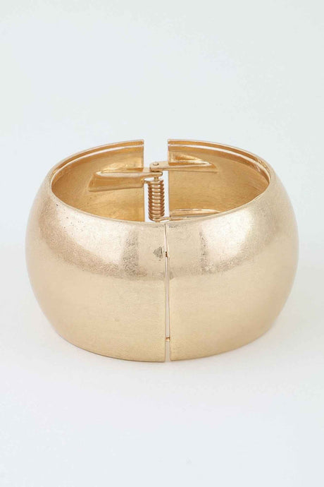 Polished Matte Wide Dome Cuff Bracelet