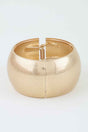 Polished Matte Wide Dome Cuff Bracelet