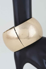 Polished Matte Wide Dome Cuff Bracelet