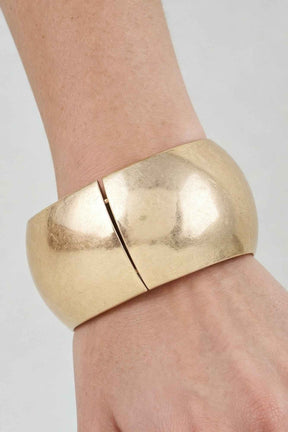 Polished Matte Wide Dome Cuff Bracelet
