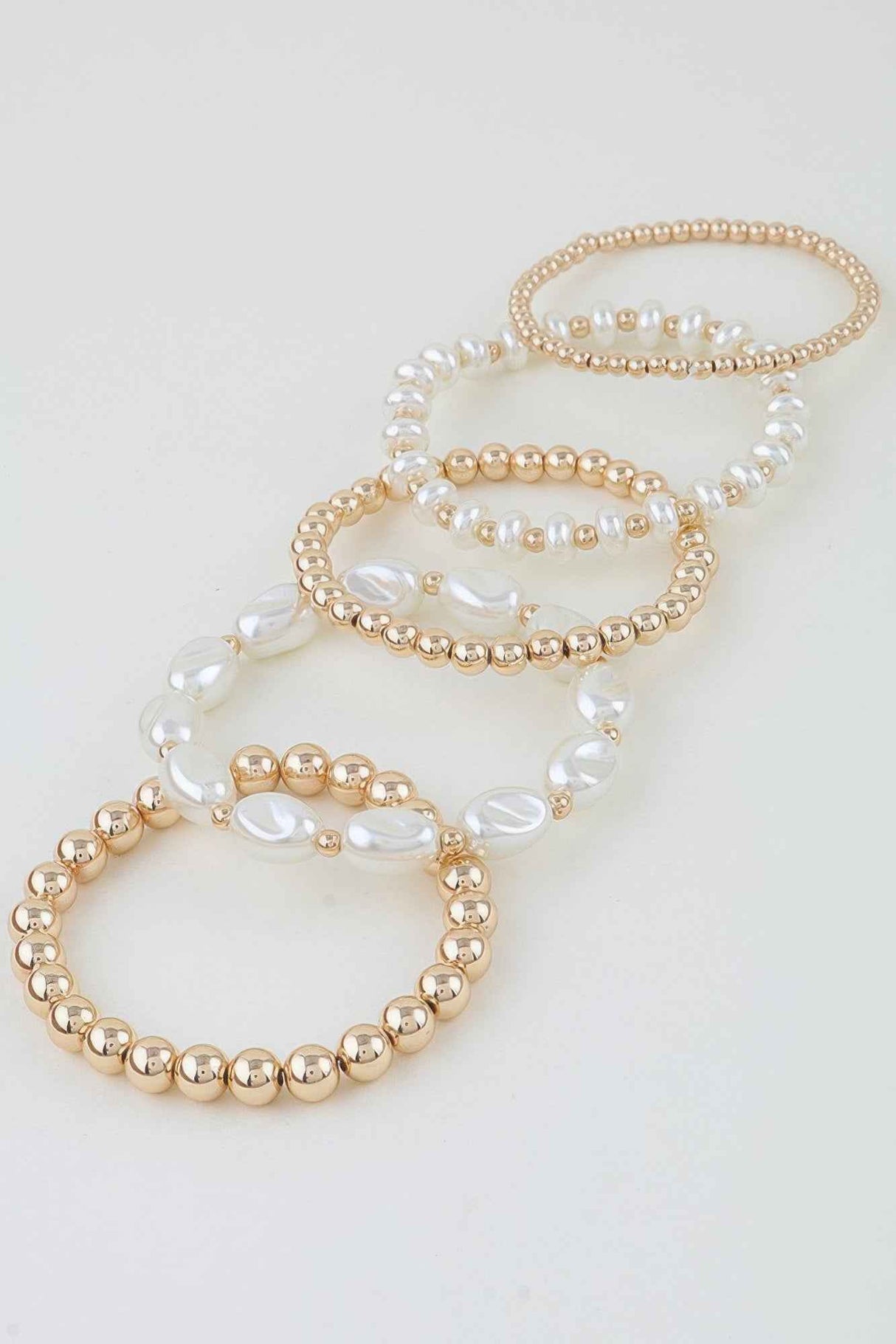 Multi Polished Stone Beaded Bracelet