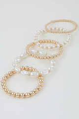 Multi Polished Stone Beaded Bracelet