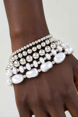 Multi Polished Stone Beaded Bracelet