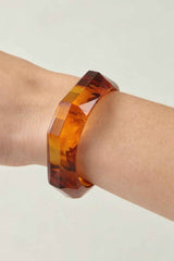 Geometric Crystal Stone Cuff Bracelet