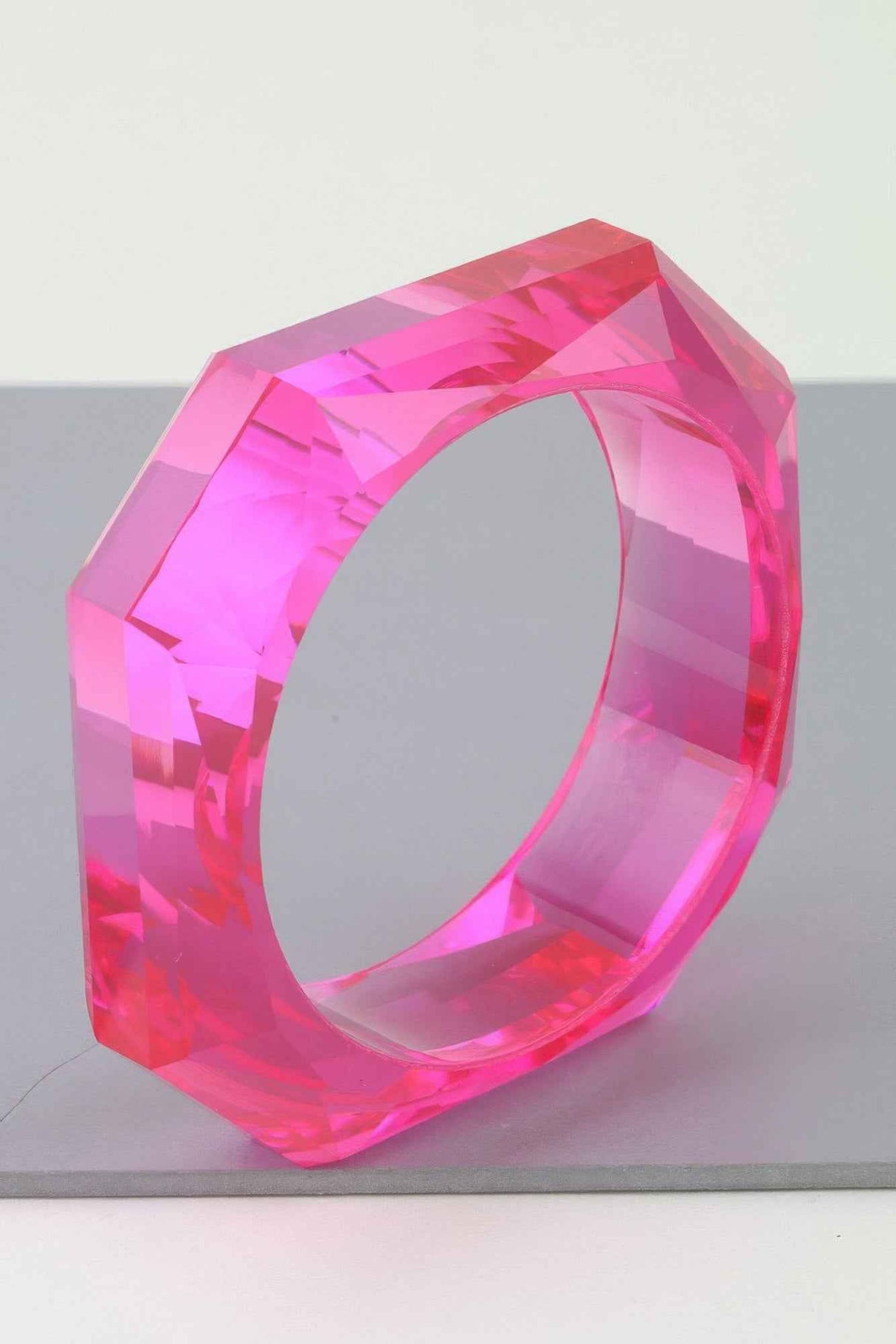 Geometric Crystal Stone Cuff Bracelet
