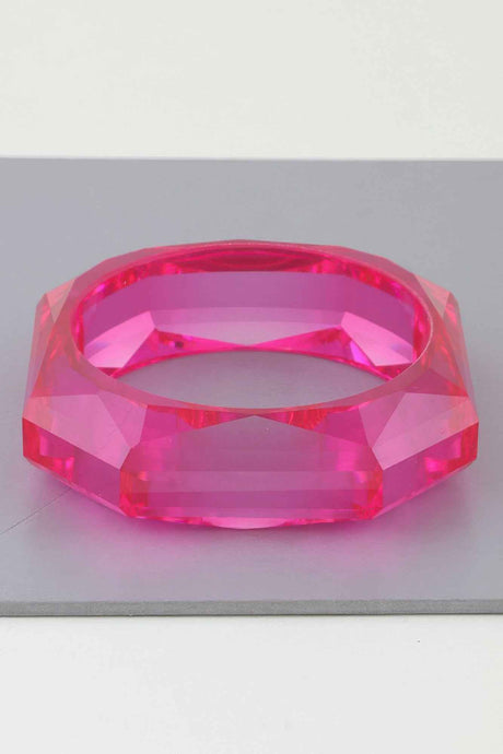 Geometric Crystal Stone Cuff Bracelet