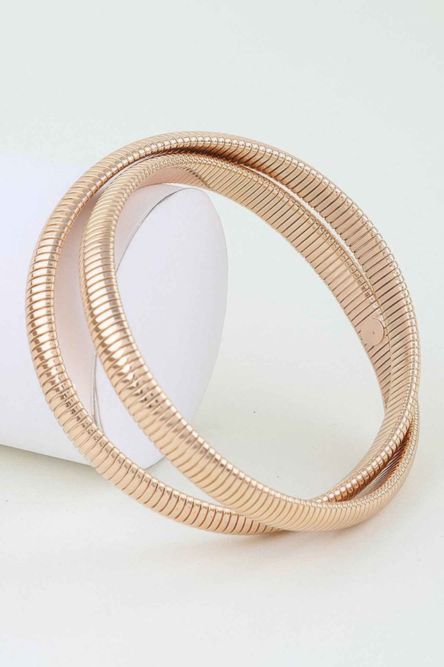Intertwined Snake Chain Bangle Bracelet