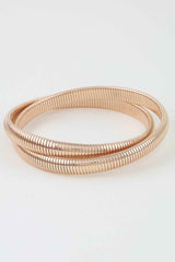Intertwined Snake Chain Bangle Bracelet