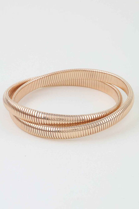 Intertwined Snake Chain Bangle Bracelet