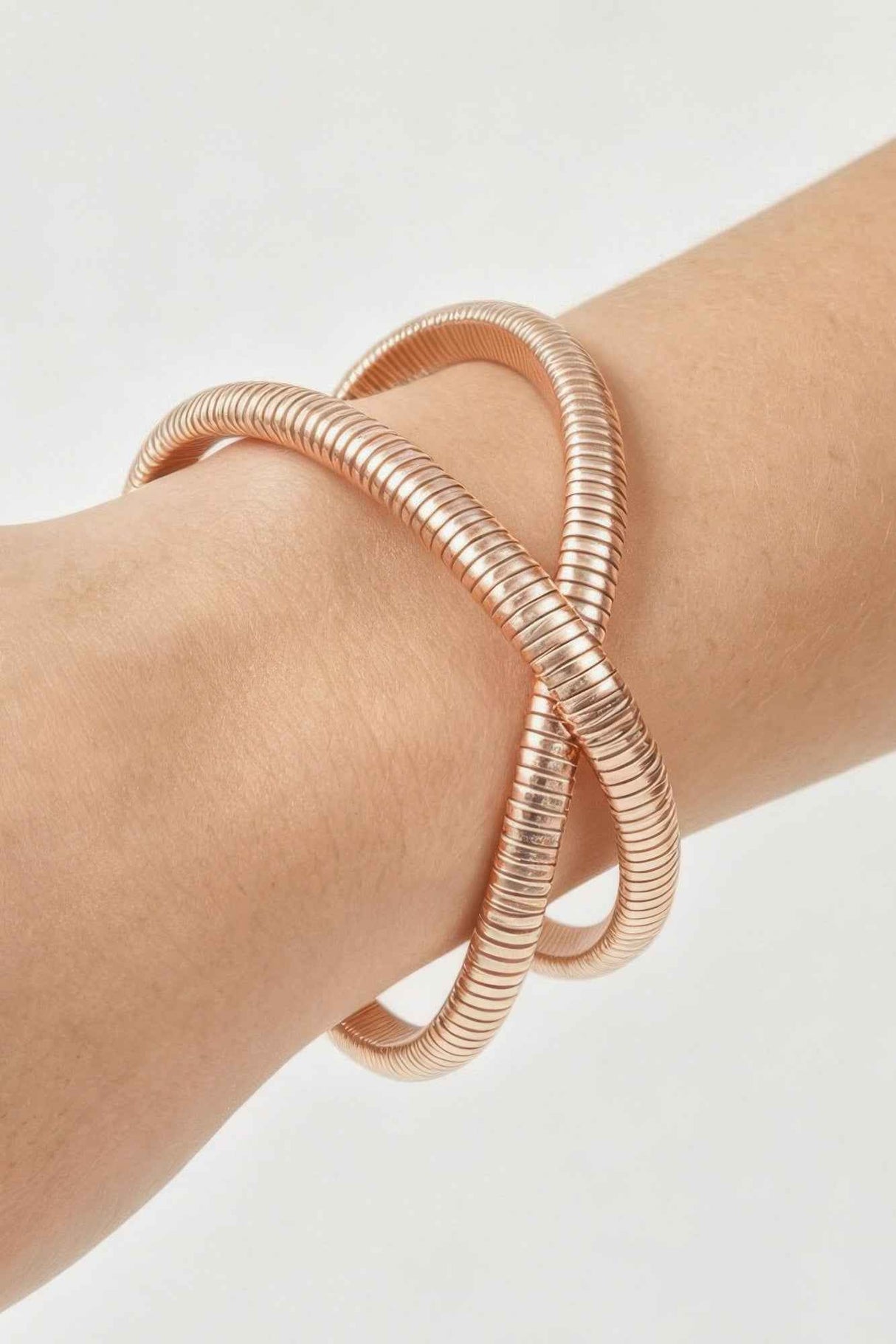 Intertwined Snake Chain Bangle Bracelet