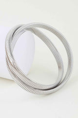 Intertwined Snake Chain Bangle Bracelet
