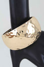 Wide Hammered Dome Cuff Bracelet