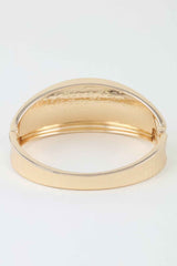 Hammered Leaf Clasp Cuff Bracelet