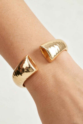 Hammered Open Clasp Cuff Bracelet