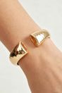 Hammered Open Clasp Cuff Bracelet