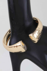 Hammered Open Clasp Cuff Bracelet