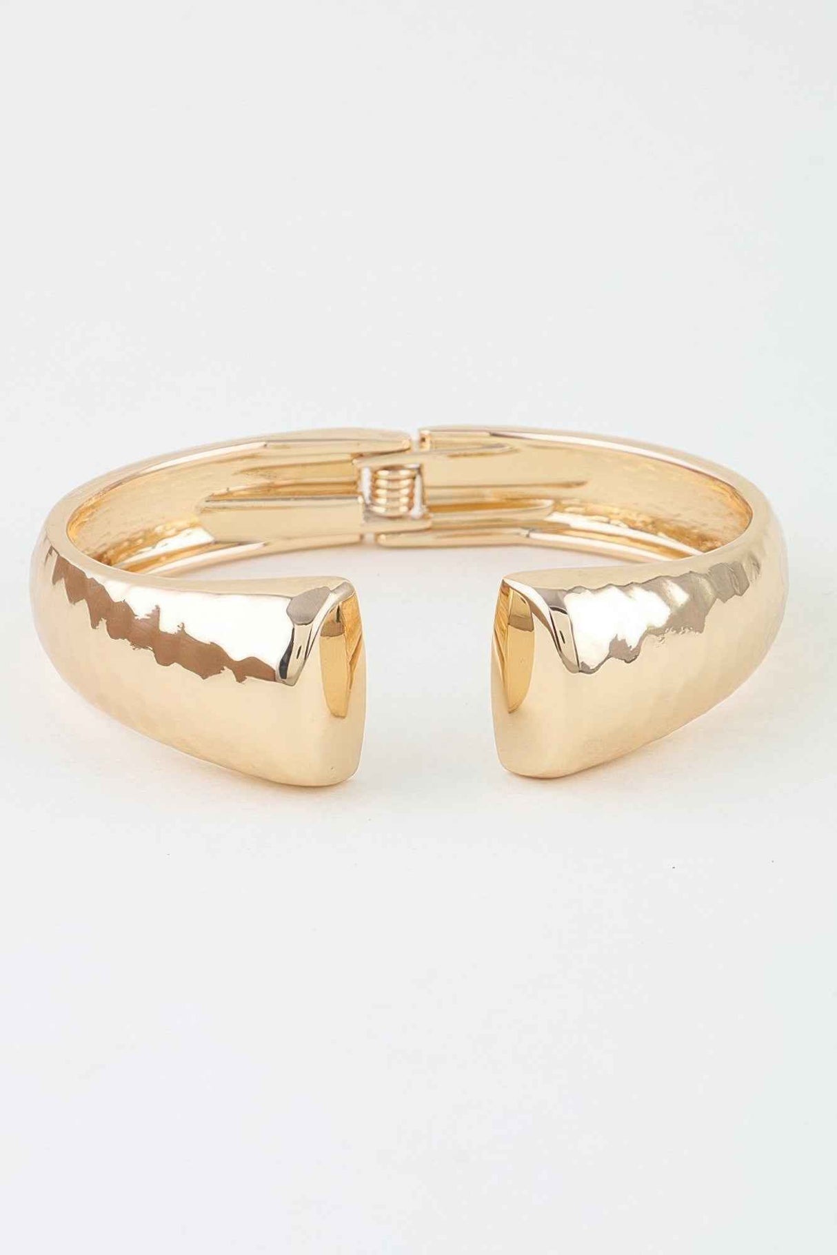 Hammered Open Clasp Cuff Bracelet