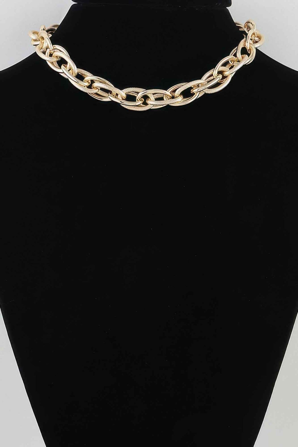 Double Polished Link Chain Choker Necklace