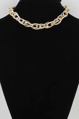 Double Polished Link Chain Choker Necklace