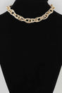 Double Polished Link Chain Choker Necklace