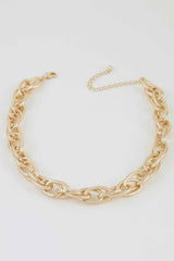 Double Polished Link Chain Choker Necklace