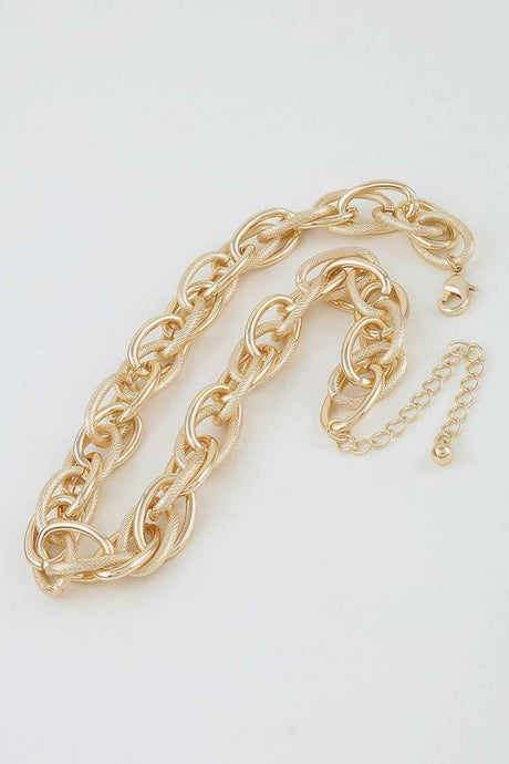 Double Polished Link Chain Choker Necklace