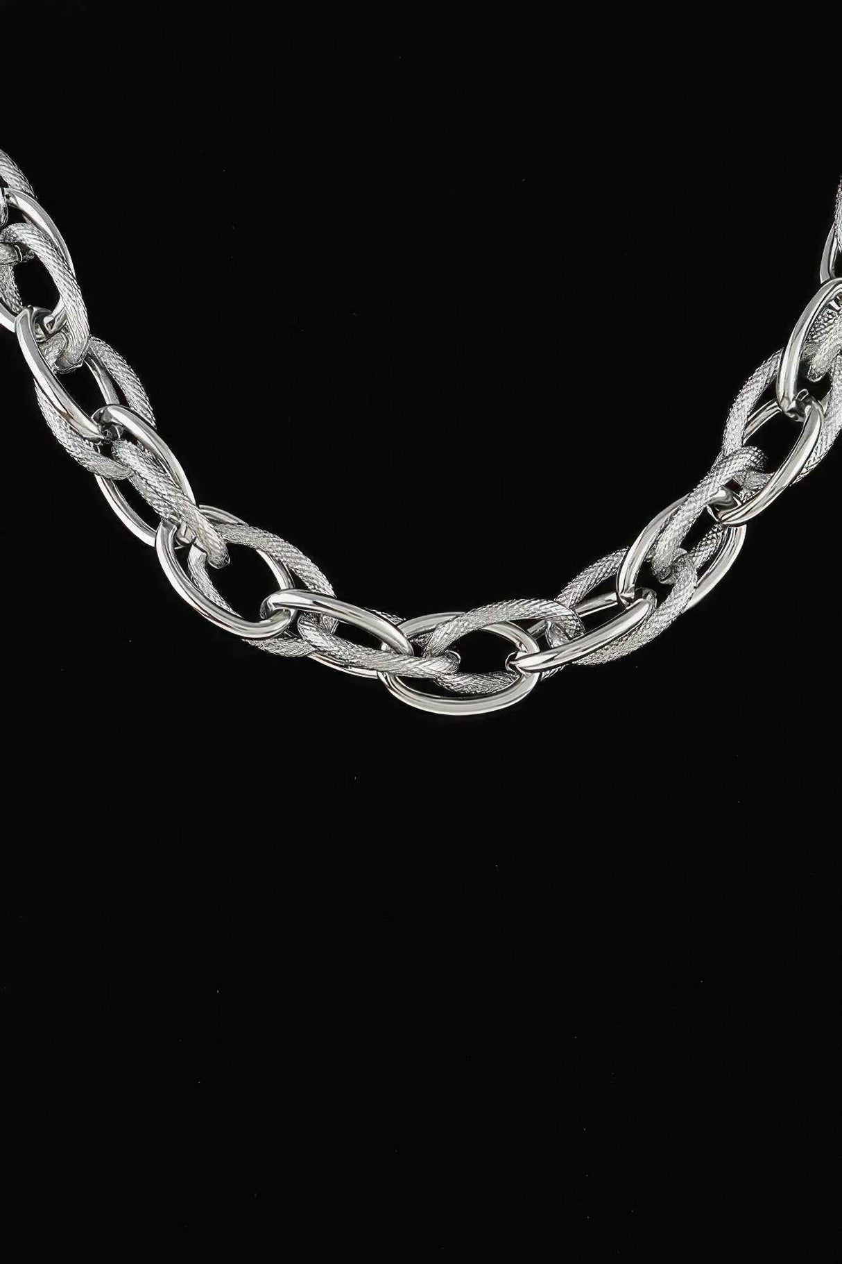 Double Polished Link Chain Choker Necklace