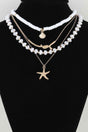 Multi Starfish Beaded Necklace