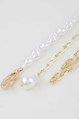 Stone Beaded Chain Clasp Statement Necklace