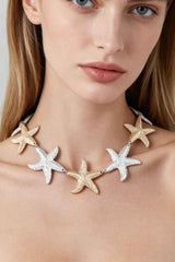 Multi Hammered Starfish Necklace