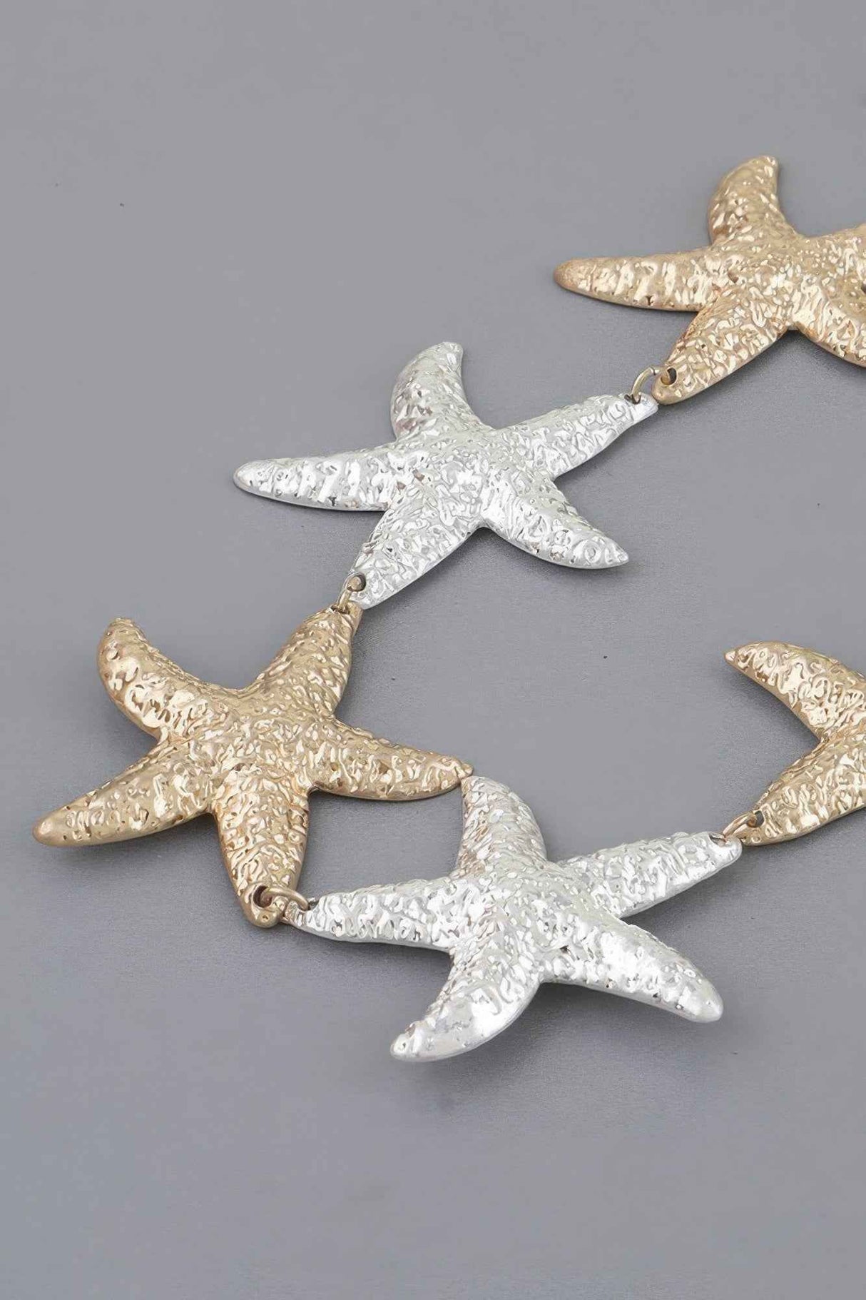 Multi Hammered Starfish Necklace