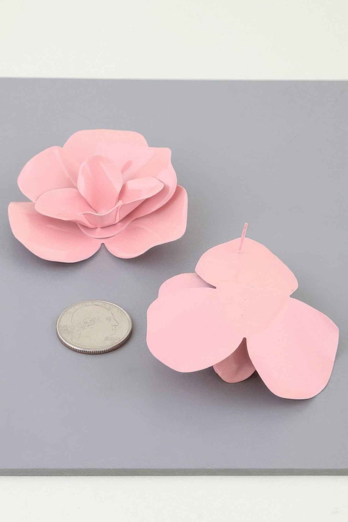 Polished Blooming Rose Stud Earrings