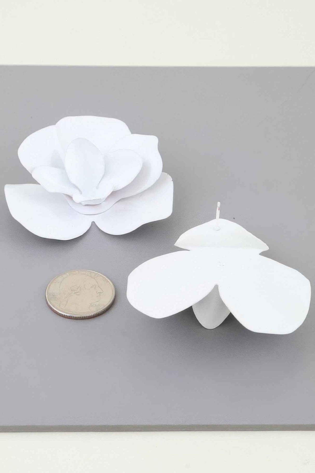 Polished Blooming Rose Stud Earrings