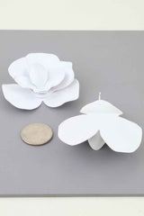 Polished Blooming Rose Stud Earrings