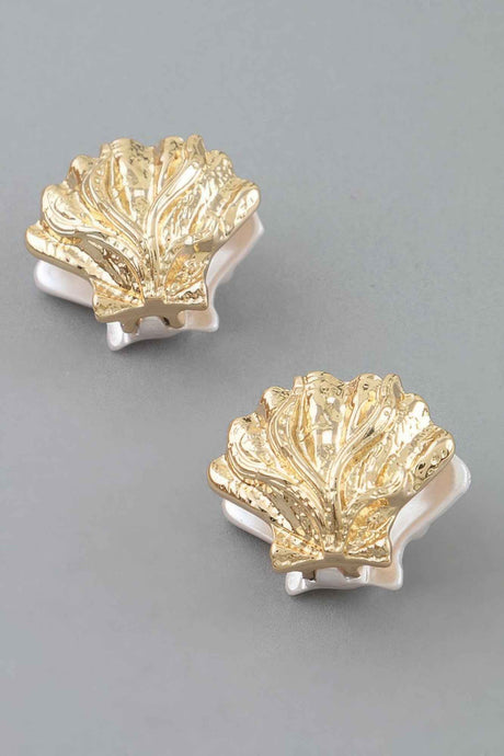 Luxury Clamshell Clasp Earrings