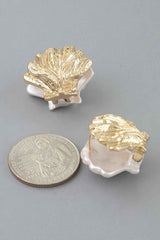 Luxury Clamshell Clasp Earrings