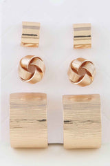 Carved Modern Hoop Earrings