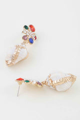 Bejeweled Summer Shell Earrings