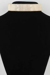 Classic Cubic Bar Chain Choker Necklace
