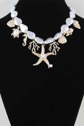 Multi Under The Sea Charm Beaded Necklace