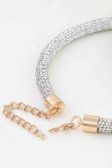 Bejeweled Blooming Flower Choker Necklace