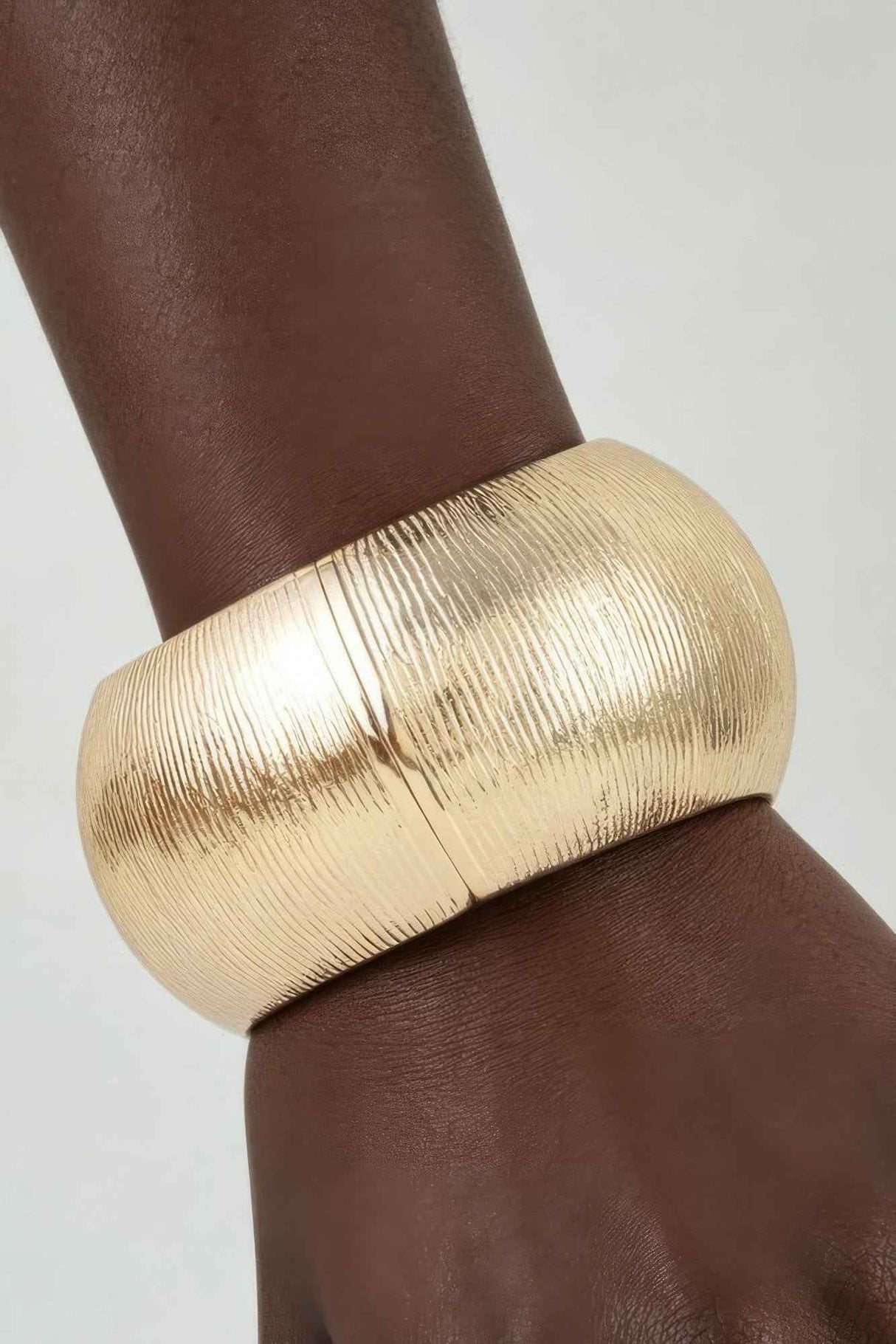 Polished Engraved Dome Cuff Bracelet