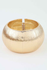 Polished Engraved Dome Cuff Bracelet