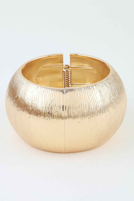 Polished Engraved Dome Cuff Bracelet