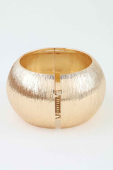 Polished Engraved Dome Cuff Bracelet