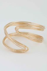 Sculptural Multi Wire Open Cuff Bracelet