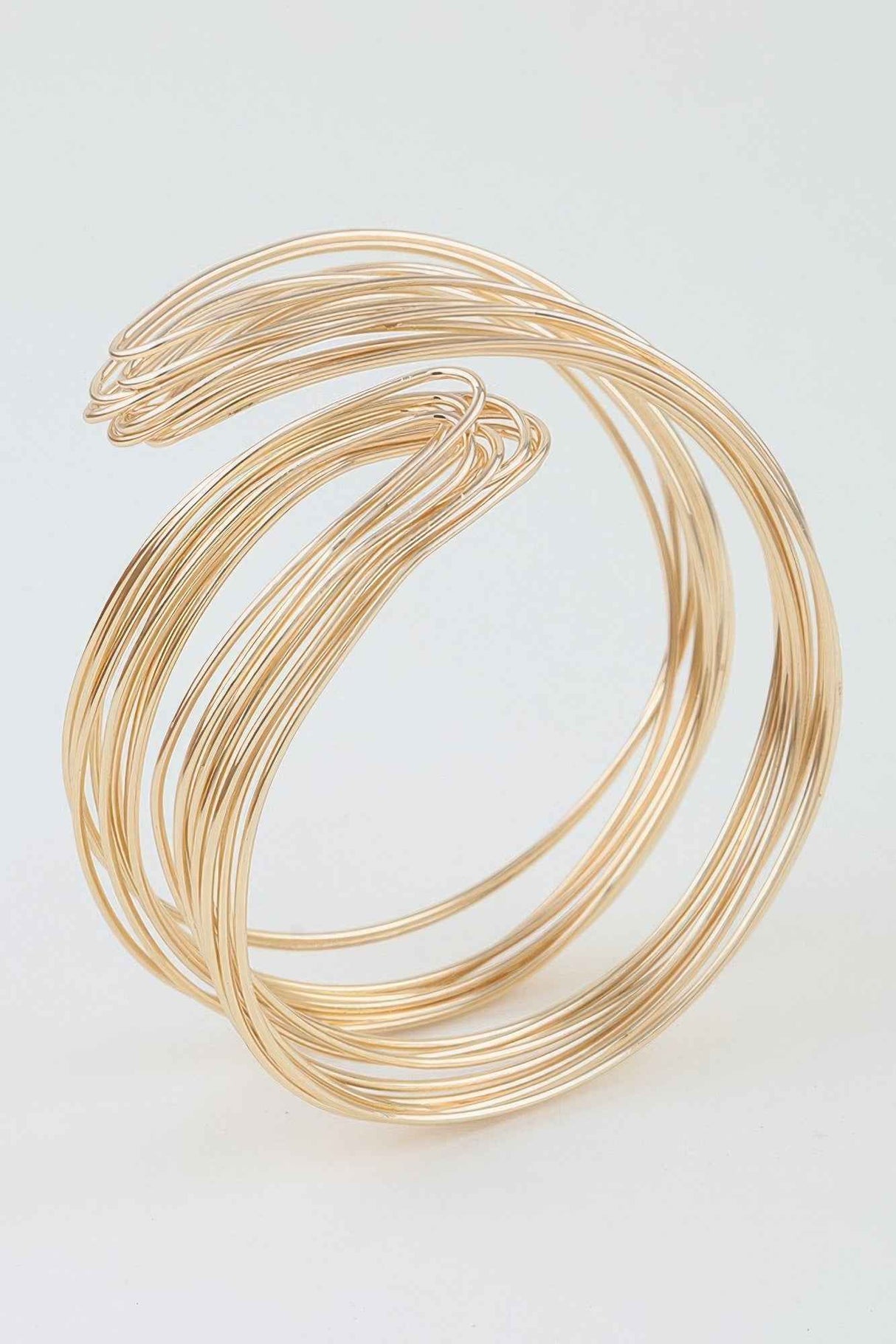 Sculptural Multi Wire Open Cuff Bracelet