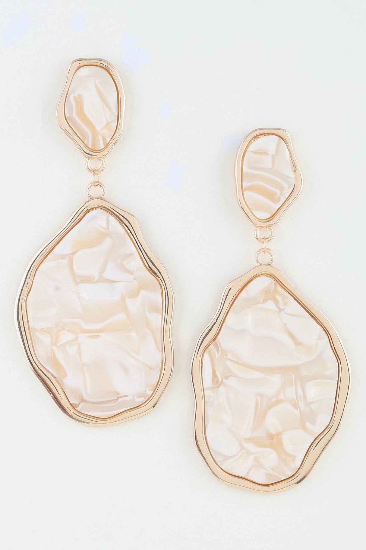 Abstract Crystal Stone Drop Earrings