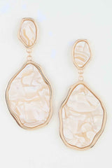 Abstract Crystal Stone Drop Earrings