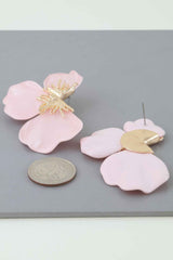 Multi Stone Scale Flower Earrings